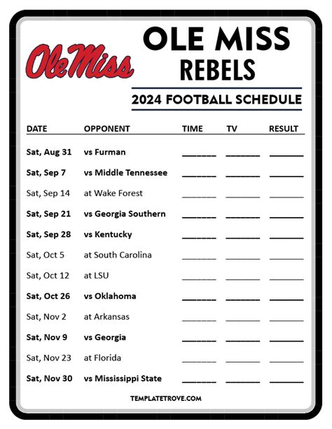 2015 ole miss rebels football schedule|mississippi 2024 football schedule.